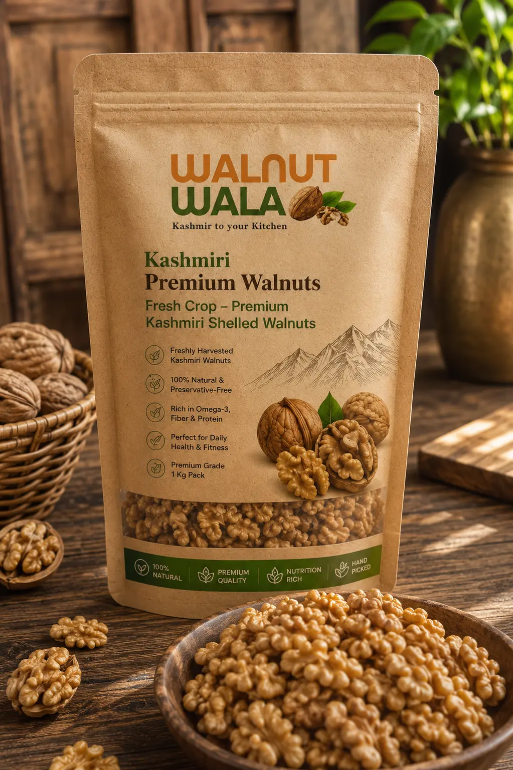 Buy Kashmiri Premium Walnuts Fresh Crop – Premium Kashmiri Shelled Walnuts. online - Walnut Wala